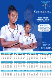 White Maximalist Nurses Induction Pinterest-Grafik template