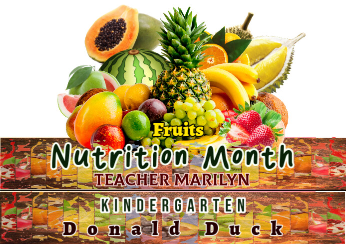 White Maximalist Nutrition Month 2025 A4 template