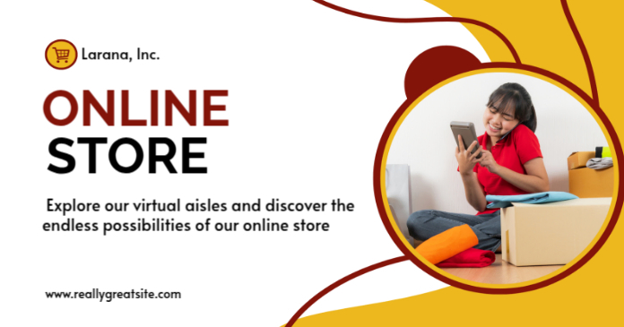 White Maximalist Online Store Facebook Shared Image template