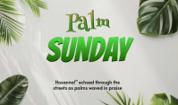 White Maximalist Palm Sunday Card Tag template