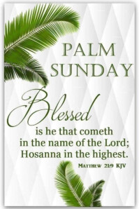 Белый Palm Sunday Blessing Poster Template