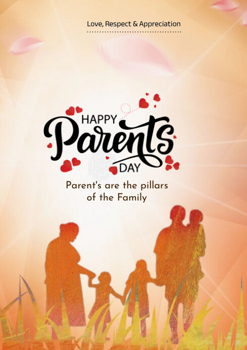White Maximalist Parent Day A4 template