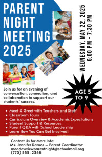 White Maximalist Parent Night Meeting 2025  Tabloid template