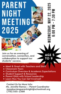 White Maximalist Parent Night Meeting 2025  Tabloid template