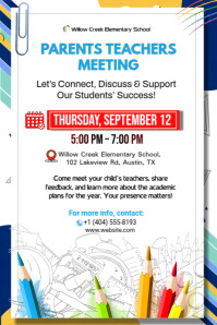 Wit Parents Teachers Meeting Poster Template