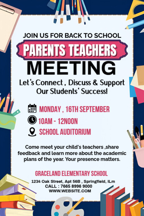 Parents Teachers Meeting Template | PosterMyWall