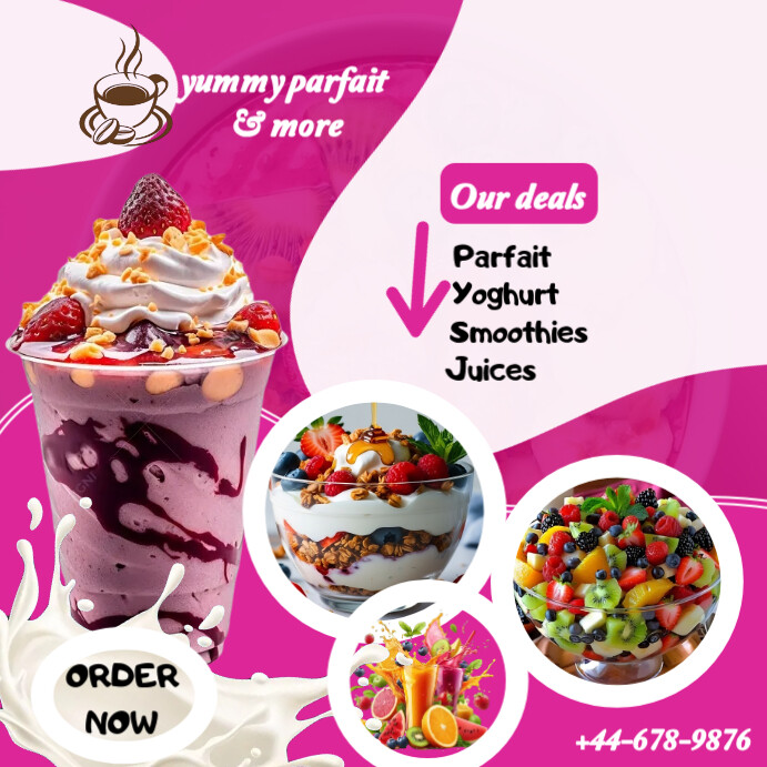 Parfait Front Design White Maximalist Parfait Flyers Design Instagram Post Template ...