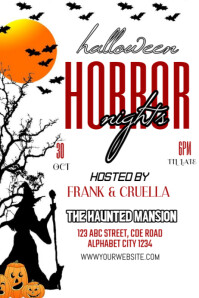 White Maximalist Party Flyers Poster template