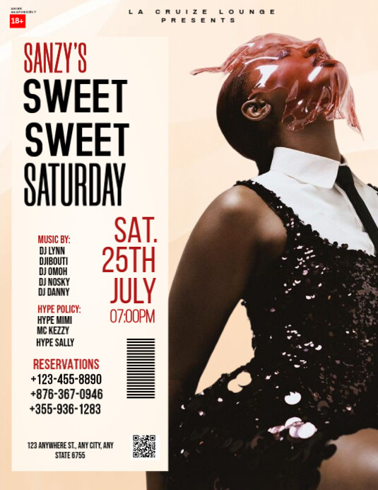 White Maximalist Party Night Flyer (us Letter) Template | PosterMyWall