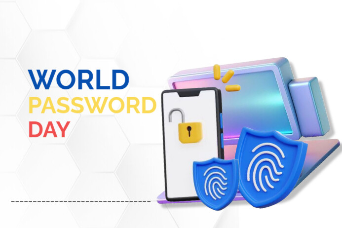 White Maximalist Password Poster template