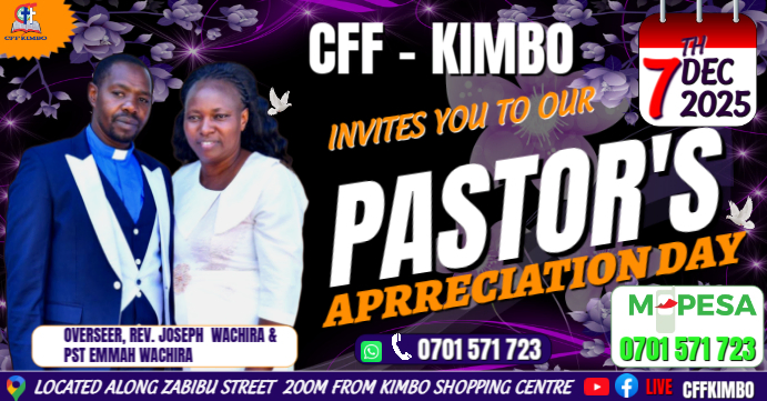 White Maximalist Pastors Day Facebook Event Cover template