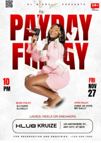 White Maximalist Payday Friday A4 template