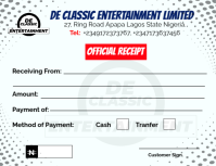 White Maximalist Payment Receipt Flyer (us Letter) template
