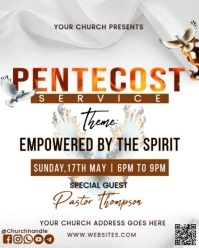 White Maximalist Pentecost Church Service  Instagram Portrait template