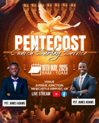 White Maximalist Pentecost Church Sunday Service  Instagram Portrait template