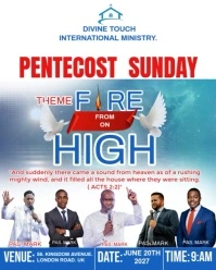 White Maximalist Pentecost Sunday Service  Instagram Portrait template