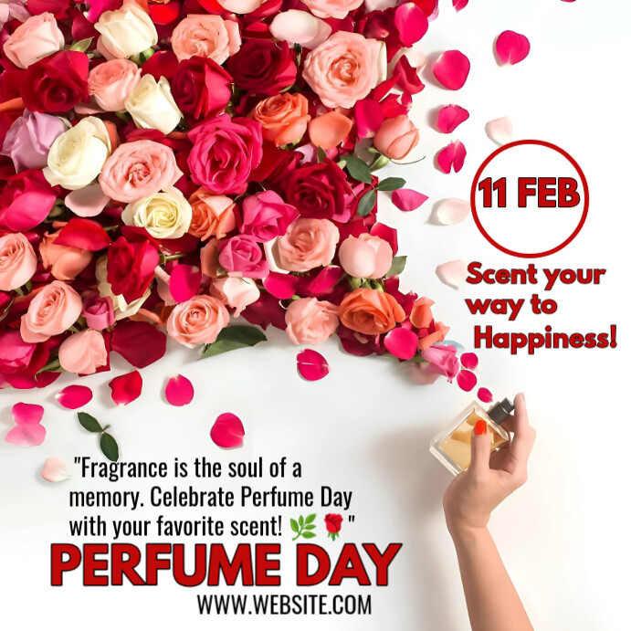White Maximalist Perfume Day, #scentedmemory Fragrance Community Instagram Post template