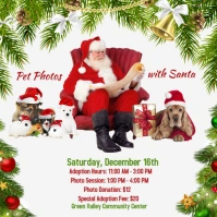 White Maximalist Pet Photos With Santa Instagram Post template