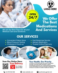 White Maximalist Pharmacy Store Flyer  Instagram Portrait template