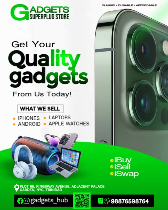Device Store Flyer White Maximalist Phone & Gadgets Store Flyer Template Instagram ...