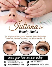 White Maximalist  Photo Collage Eyelash Exten Iflaya (Incwadi ye-US) template