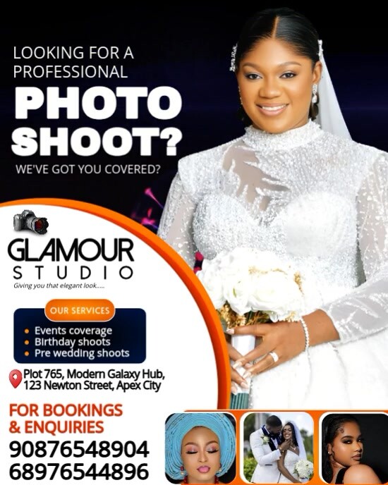 White Maximalist Photography Studio Design Template Instagram Portrait