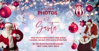 White Maximalist Photos With Santa Facebook Shared Image template
