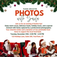 White Maximalist Photos With Santa  Instagram Post template