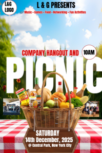 White Maximalist Picnic Design  Pinterest Graphic template