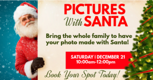 White Maximalist Pictures With Santa Facebook Shared Image template