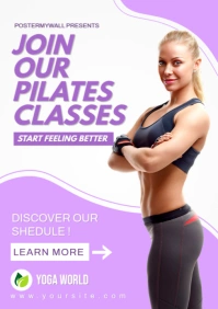 White Maximalist Pilates Classes  A5 template