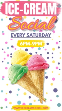White Maximalist Pink And Yellow Polka Dots I Instagram Story template