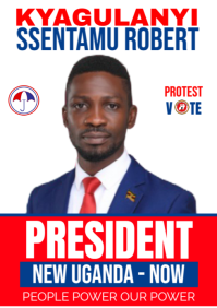 White Maximalist Political Campaign A3 template