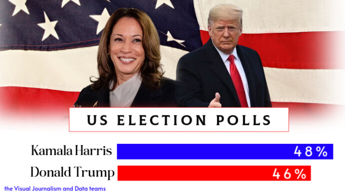 White Maximalist Polls Digital Display (16:9) template