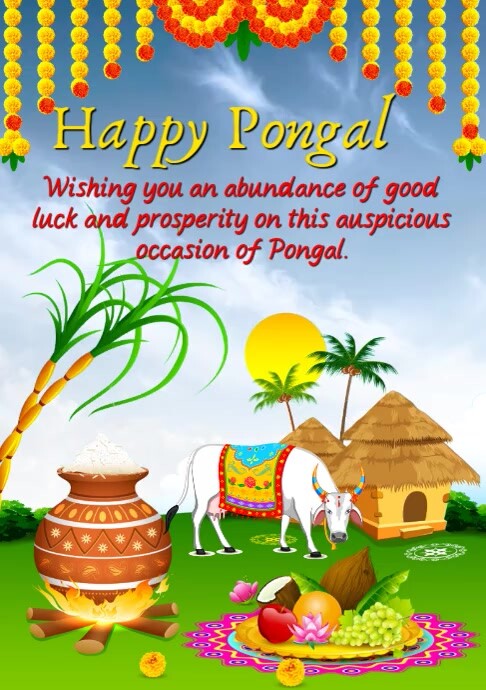 White Maximalist Pongal A3 template