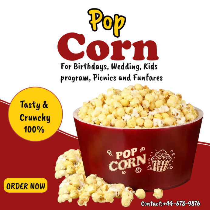 Popcorn Label Template 735x595