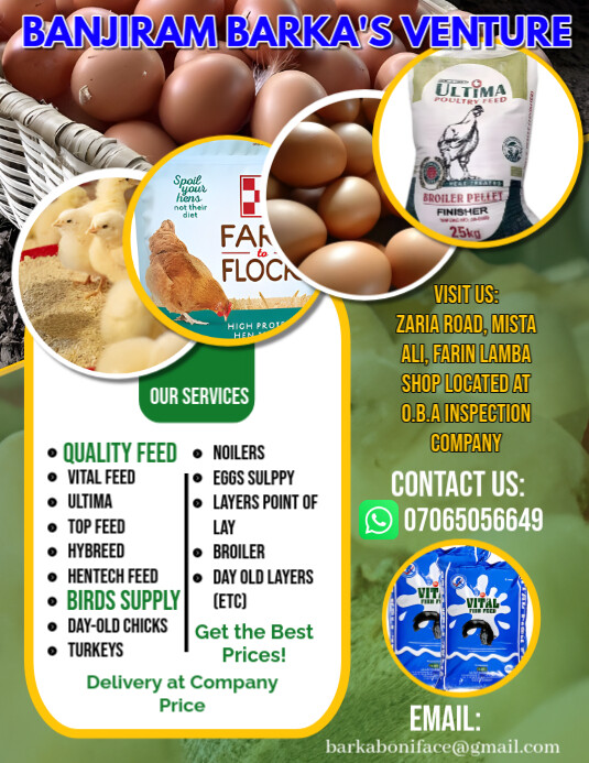 White Maximalist Poultry Farm Flyer (us Letter) Template PosterMyWall
