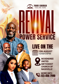 White Maximalist Pray Church Service A2 template