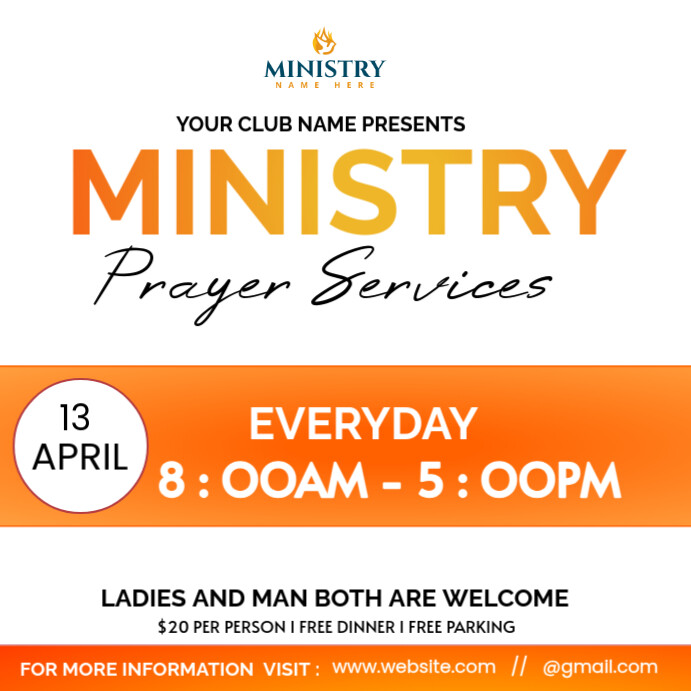 Copy of White Maximalist Prayer Ministry Instagram Post | PosterMyWall