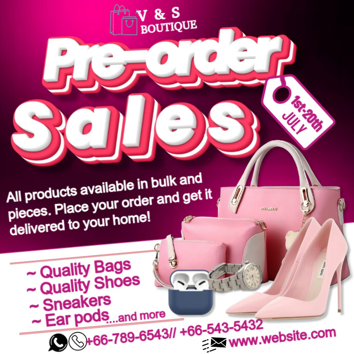 Copy of White Maximalist Pre-order Sales Flyer Instagram Post ...