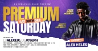 White Maximalist Premium Saturday Night Party Facebook Ad template