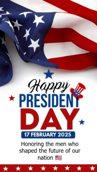 White Maximalist Presidents Day Instagram Story template