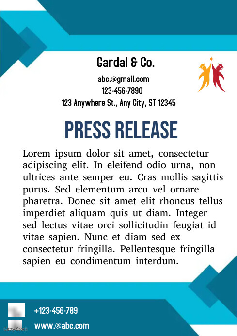 White Maximalist Press Release Templates A4