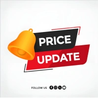 White Maximalist Price Update Flyer  Instagram Post template