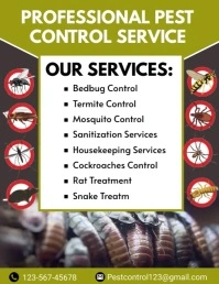 White Maximalist Professional Pest Control Se Flyer (US Letter) template