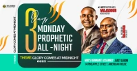 White Maximalist Prophetic All Night Service Ad Facebook Shared Image template