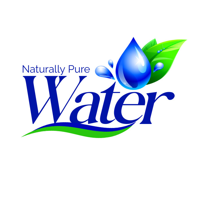 White Maximalist Pure Water  Logo template
