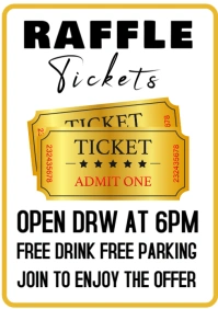 White Maximalist Raffle A1 template