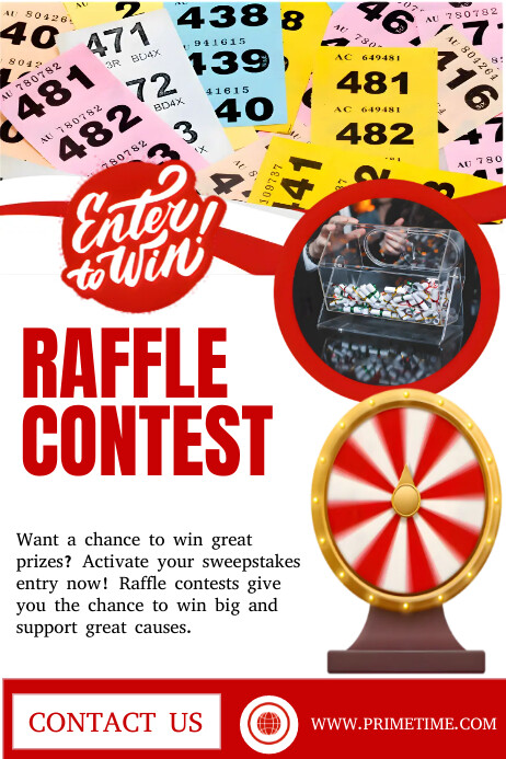 Simple Clean Raffle Posters White Maximalist Raffle Contest Flyer Poster Template | PosterMyWall