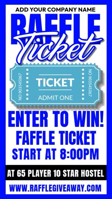 Reel Raffle White Maximalist Raffle Ticket Instagram Reel Template | PosterMyWall